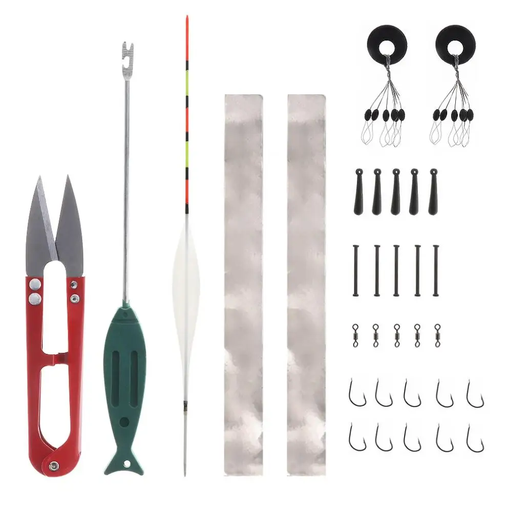 33 шт. рыболовных поплавков свинцовую кожу пространство фасоли рыболовный крючок