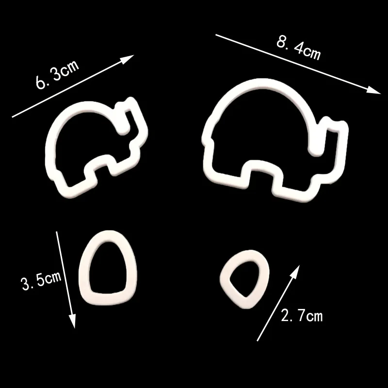 4 шт./компл. в форме слона печенье силиконовая форма для кексиков плесень