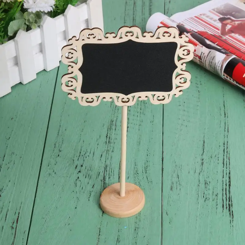 10 шт. мини мел доска Сделай Сам прямоугольные сообщения знаки Декоративные стенд