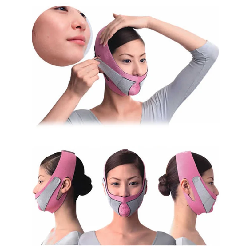 Тонкая маска для лица похудения тонкая уход за двойным подбородком бандажный