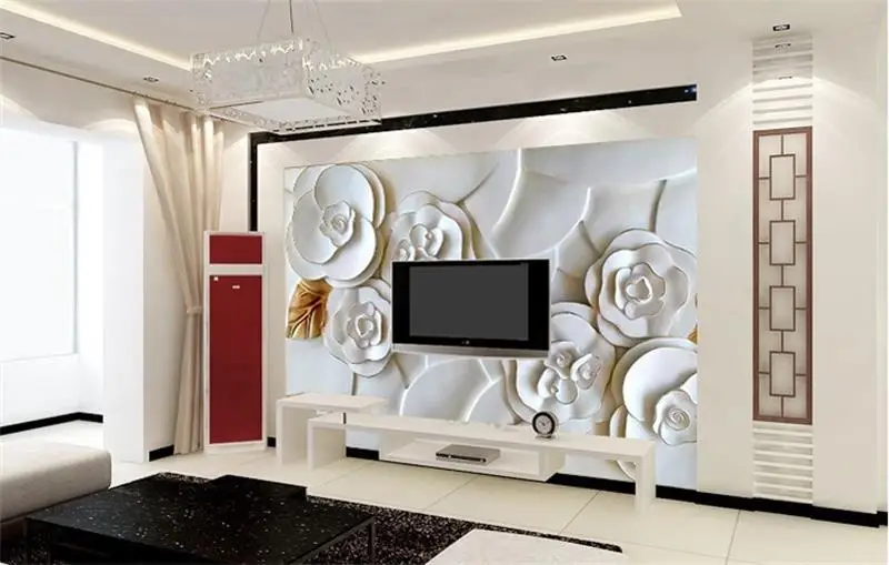 

3d room wallpaper custom photo mural non-woven wall sticker 3d Plum blossom relief painting room wallpaper for wall 3d