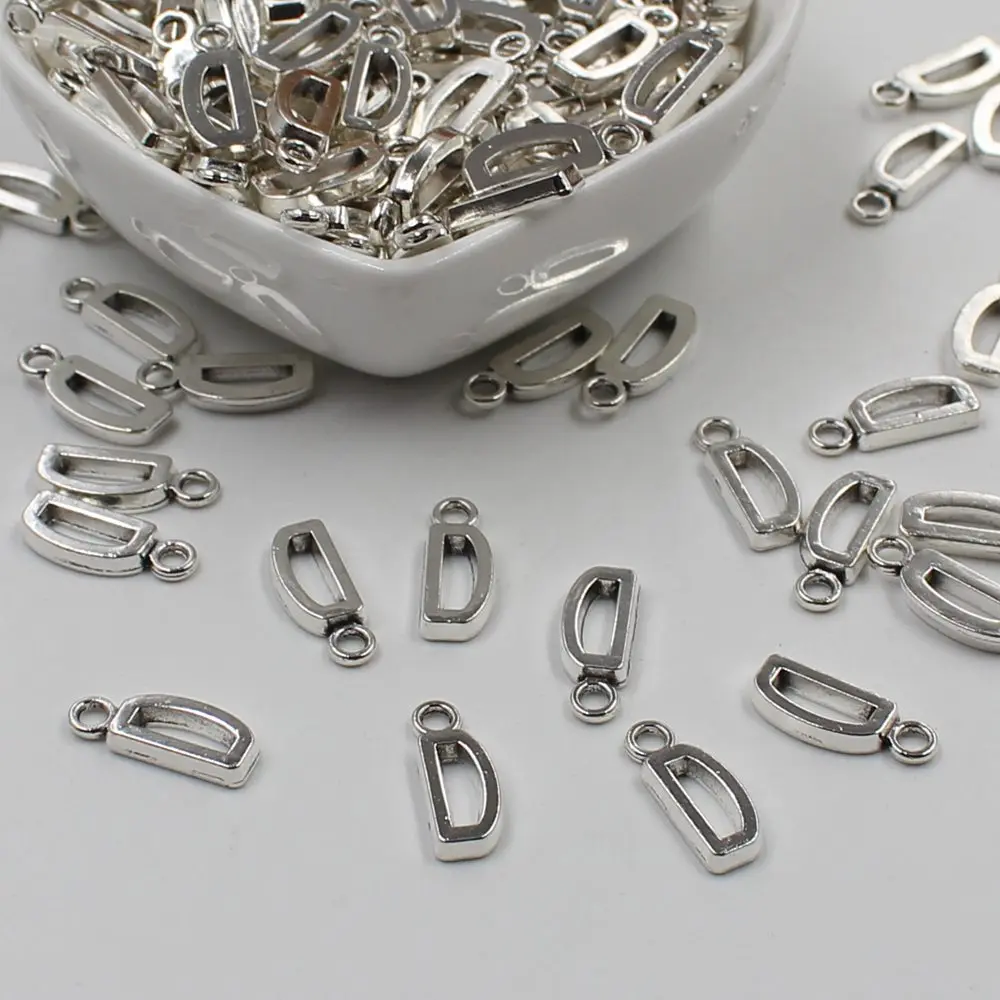 

20 pcs Double Side Alphabet(D)Letter Tag Charm Pendant Initials Jewelry Making