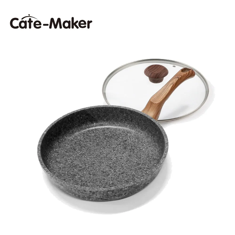 Антипригарная сковорода для жарки Cate Maker Сковорода Из Гранита 24 см под мрамор со
