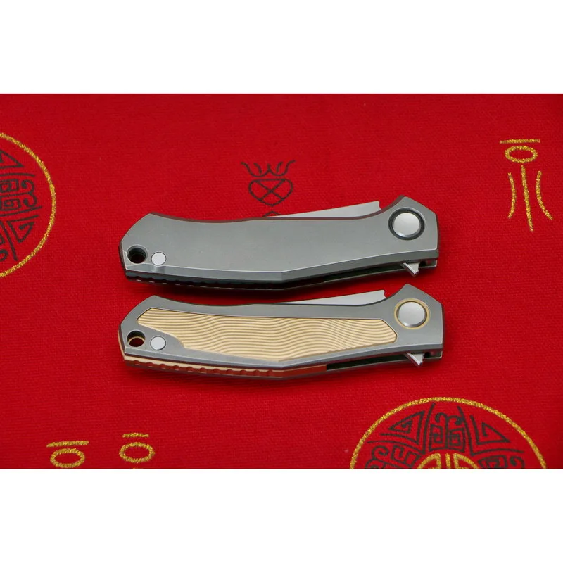 

Green Thorn Poker Limited Edition D2 Blade Titanium Alloy Handle Camping Outdoor Survival Pocket Practical Knifes EDC Tools