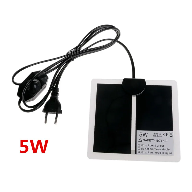 5/7/14/20/28W 220-240V EU Plug Регулируемая Температура Pet Нагревательный мат черепаха амфибии Теплее Кровать Коврик рептилий поставки C42 - Цвет: 5W