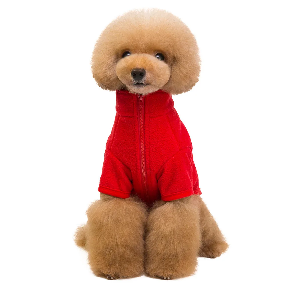 Красный Transer Ropa Perro модные удобные флисовые кофты с капюшоном, Одежда для питомцев, 18 Dec10 - Цвет: Красный