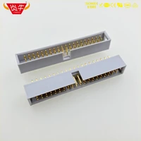 dc3 40p grey white 40pin idc socket box 2 54mm pitch box header straight connector contact part of the gold plated 3au yanniu