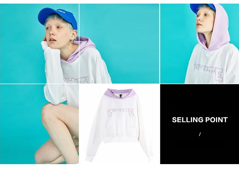 Toyouth New Autumn White Sweatshirts for Women Long Sleeve Ulzzang Hoodies Letters Printed Casual Pullover Harajuku Tops Moletom