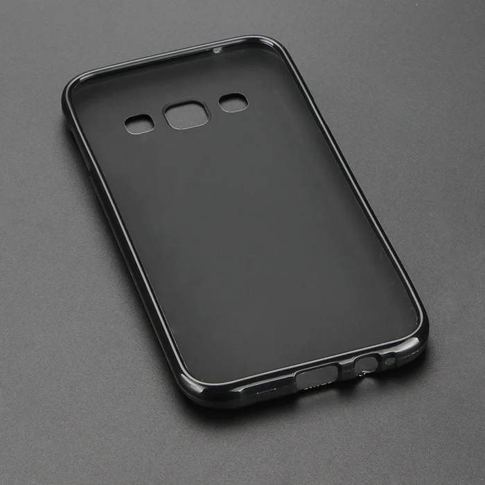 Черный гелевый ТПУ Тонкий Мягкий противоударный чехол-накладка для Samsung Galaxy E5 E500