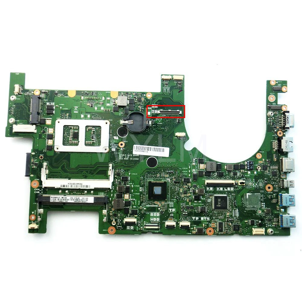 G750JM с i7 4700HQ Процессор 2D Материнская плата ASUS G750J G750JS ноутбука 60NB04J0 MB1030 4 DDR3 Слоты 100%