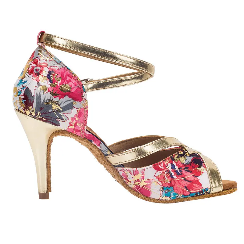 Женские атласные туфли HXYOO красные синие для латиноамериканских танцев бальные