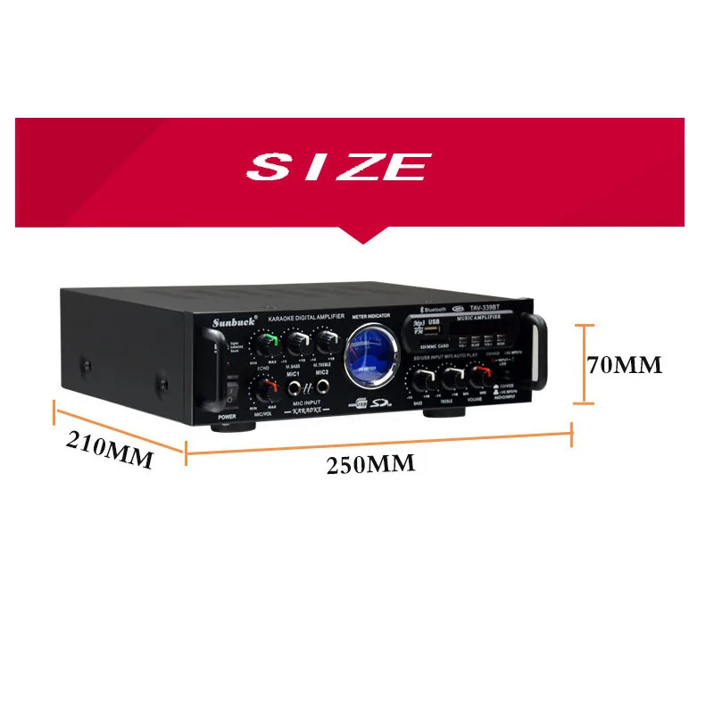 Автомобильный усилитель для караоке 240 Вт * 2 12 В/220 В/110 В|hifi home|karaoke amplifieramplifier microphone
