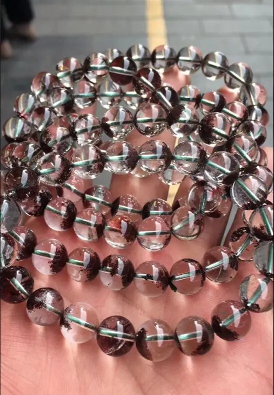 Оптовая цена 100% натуральный коричневый Красный Кристалл бусины Rubellite браслет 8-13