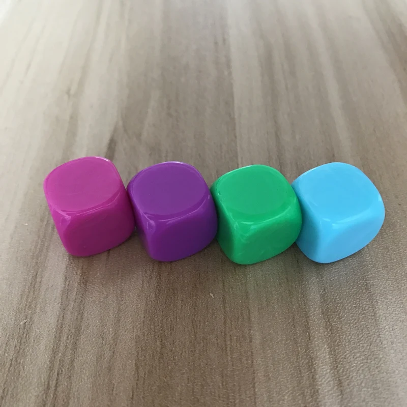 10 шт./лот 16 мм Пустые кости акриловые закругленные углы Hexahedron цветные могут