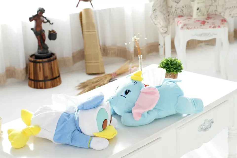 Мультяшная плюшевая игрушка totoro stitch Marie кошка утка слон Дамбо коробка для салфеток бумажные Чехлы для полотенец подарок на день рождения#1059