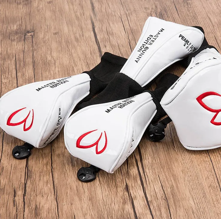 Mirror white Golf UT головные уборы мастер кролик гибридные Чехлы из искусственной кожи 8 цветов Fariway деревянная крышка водительский чехол - Цвет: Mirror white