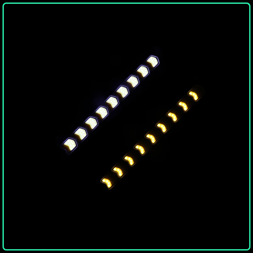 Carsty Бросился 2 шт водонепроницаемый резиновый гибкий Drl флип Cob светодиоды