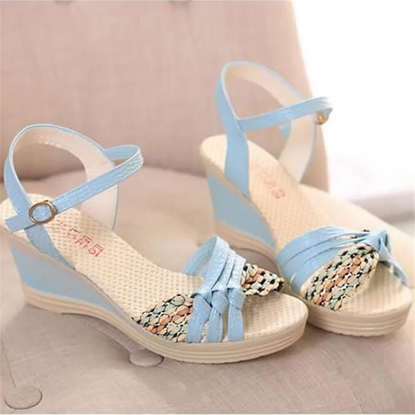 ЛИН КОРОЛЬ Сексуальная Твердые Женщины Платформы Сандалии Комфортно Пряжки