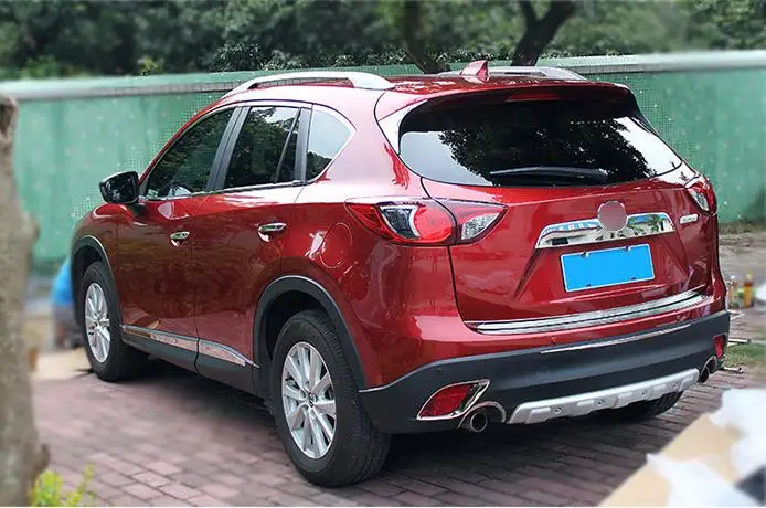 Подходит для 2013 2014 2015 2016 MAZDA CX 5 CX5 Хром Задняя Крышка багажника дверца отделка под