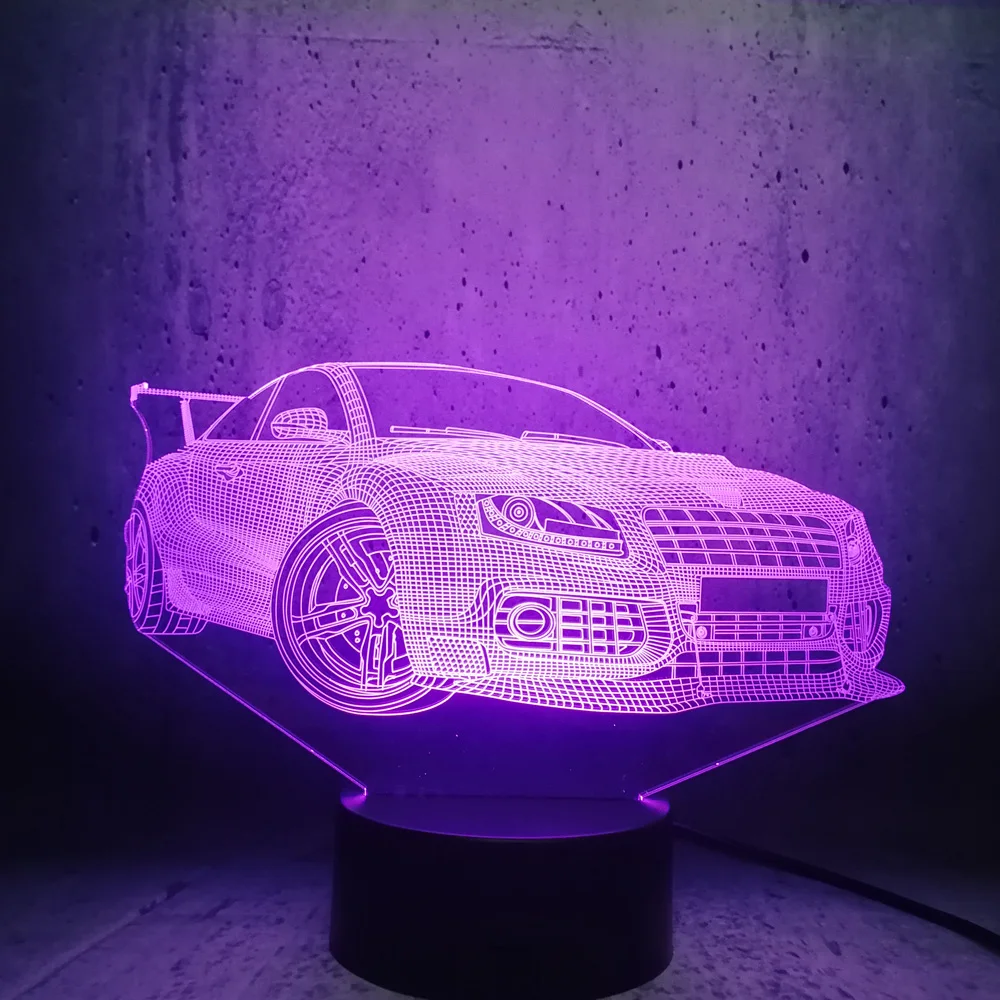 3D лампа для автомобиля классная декоративная мальчика супер веер подарок