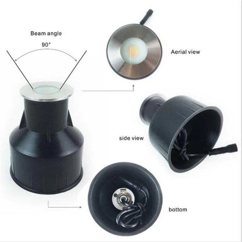 3 Вт LED подземный свет IP67 DC12V 24V CREE утопленная палуба напольное освещение