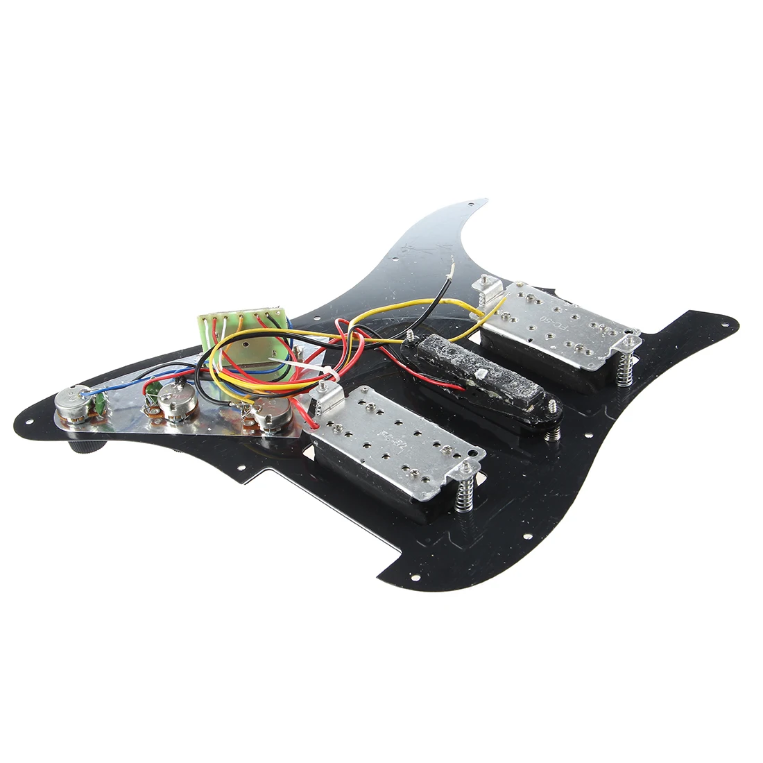 Загружено Prewired электрогитары Pickguard пикапы 11 Отверстие HSH черный|pickguard pickup|prewired