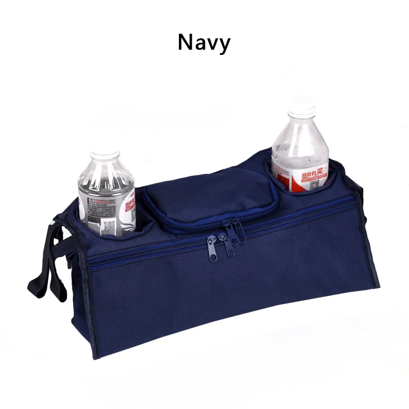 Navy Новинка, органайзер для детской коляски, держатель для бутылки, сумка для коляски, багги, аксессуары для детской коляски, сумки для инвалидных колясок - Цвет: Navy