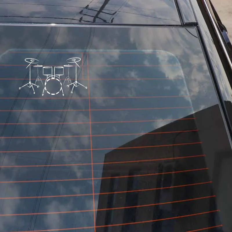 

YJZT 15.6CM*8.8CM Musical Instrument Pop Rock Vinly Window Decoration Car Sticker C22-0587