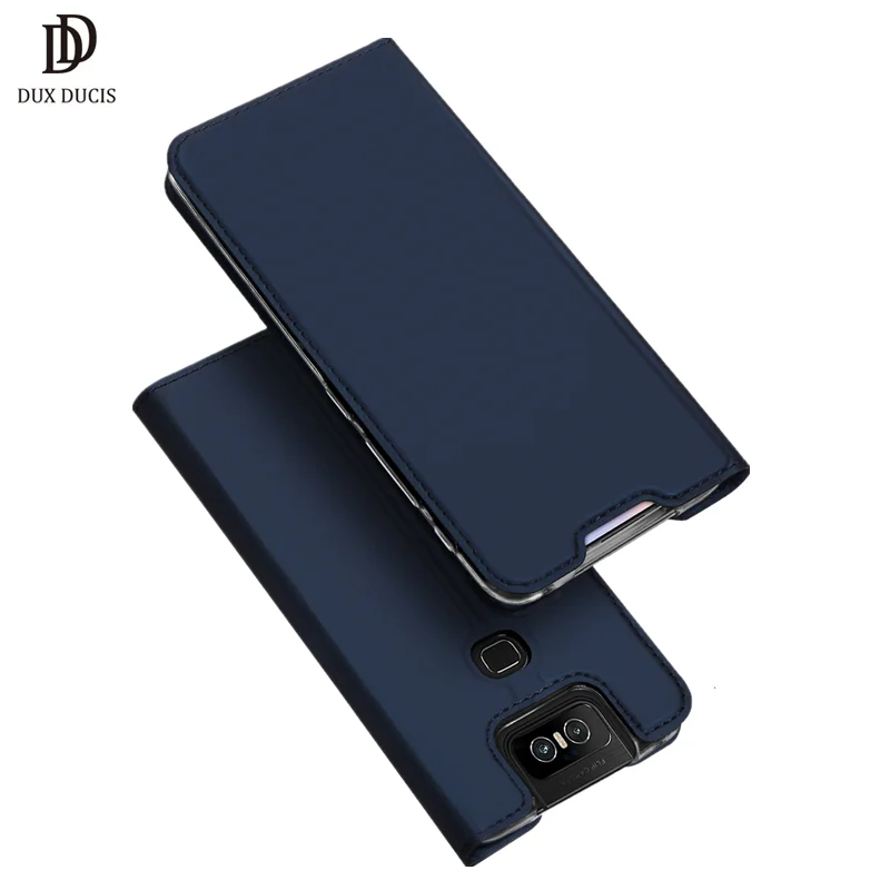 Роскошный чехол-книжка из искусственной кожи с откидной крышкой для Asus ZenFone 6