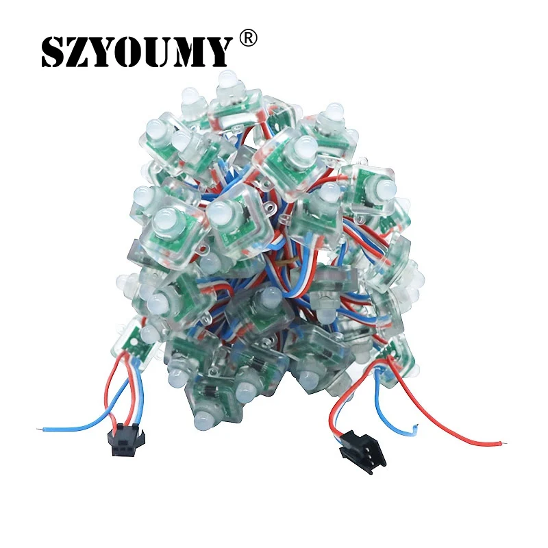 SZYOUMY Бесплатная доставка DC5V 12 мм 2811 квадратный рассеянный цифровой WS2811