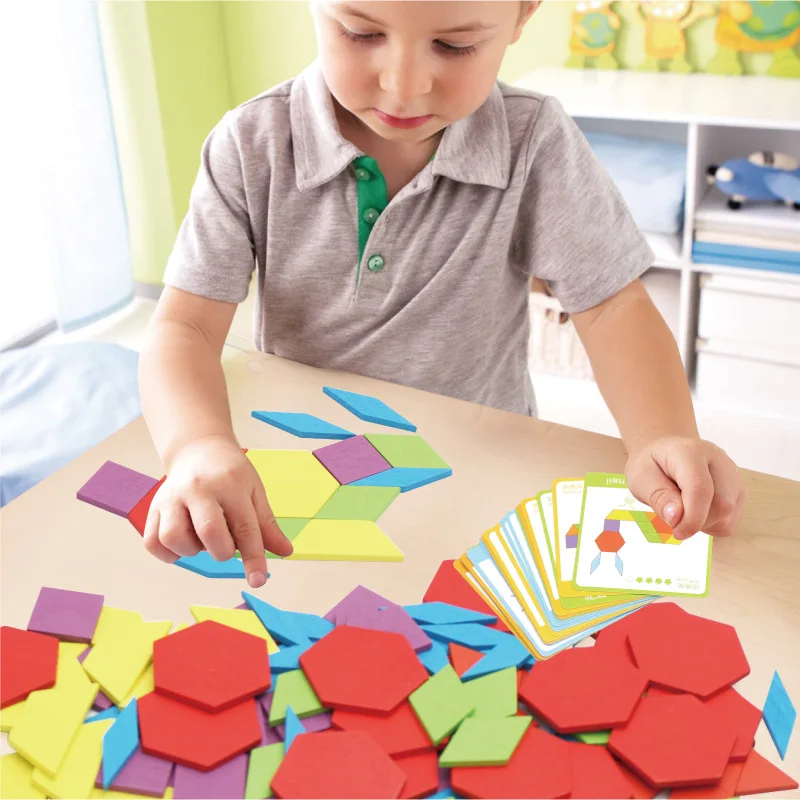 130 Pcs Wooden Games Educational Child Jigsaw Puzzle Learning Montessori Education Wood Developing Toys For Boys Girls | Игрушки и хобби