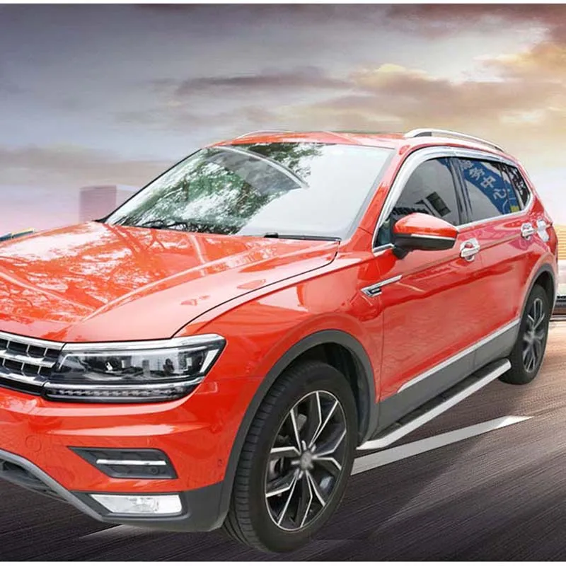 1 комплект хромированных боковых козырьков от дождя для VolksWagen Tiguan L 2017 2018|Навесы и