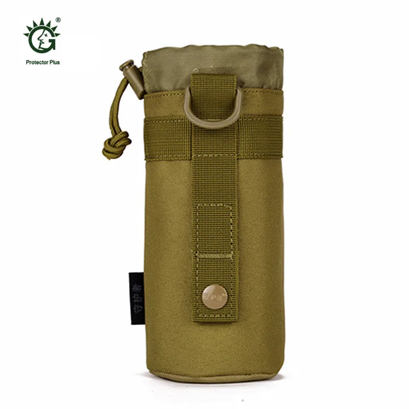 Brown Система MOLLE, одиночная бутылка для воды, сумки для скалолазания, сумка для чайника, армейская прочная мужская сумка для путешествий, тактическая сумка для воды для походов, походов - Цвет: Brown