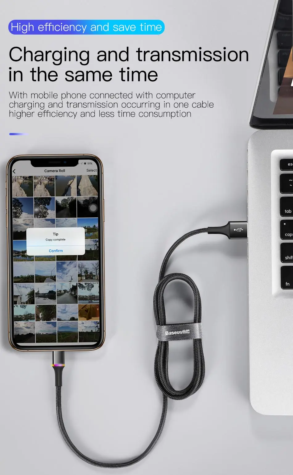 Baseus USB кабель для iPhone, зарядное устройство, быстрая зарядка данных, кабель для мобильного телефона для iPhone Xs Max Xr X 8 7 6 6S 5 5S Se iPad, провод