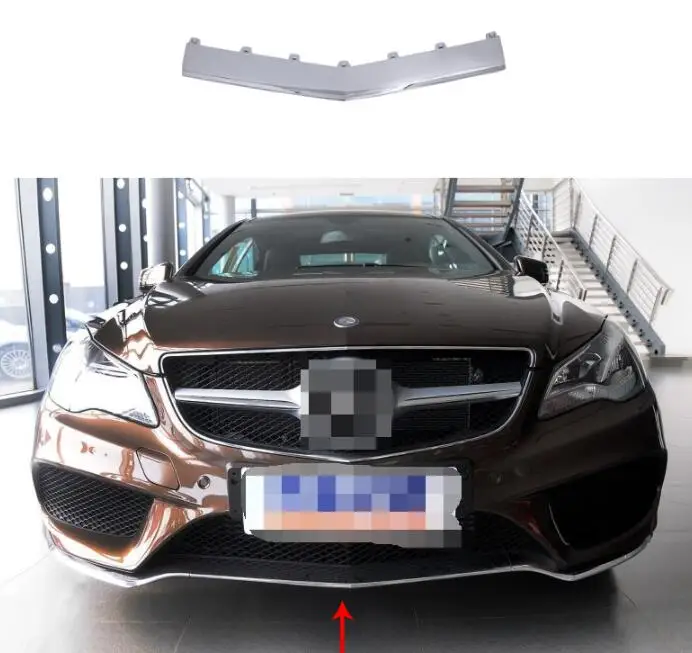 Передний бампер средняя сторона Нижняя хромированная отделка для Mercedes W207 E350 E400
