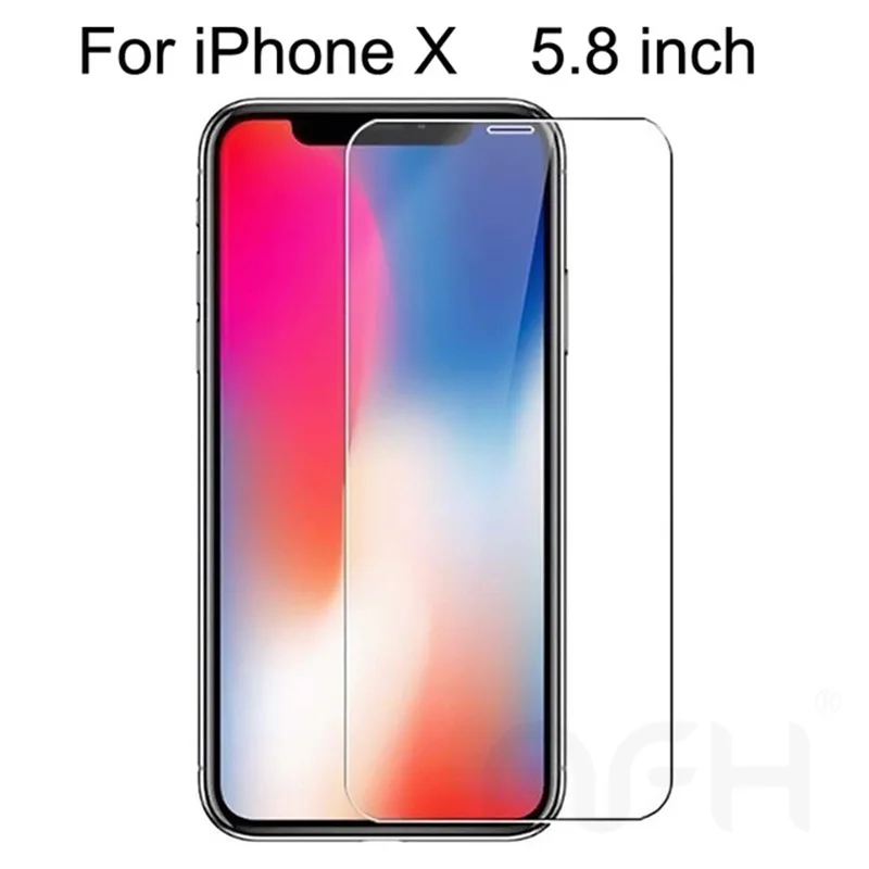 Ультратонкое закаленное стекло 0,1 мм для iPhone XS MAX XR X 2.5D Arc Edge, взрывобезопасная Защитная пленка для сенсорного экрана 6 S 7 8 Plus - Цвет: For X