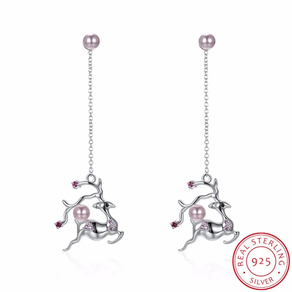 Серьги подвески женские из серебра 925 пробы с жемчугом|Серьги-подвески| |