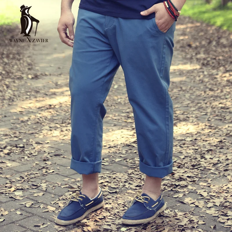 men's casual pants elastic waist pants 