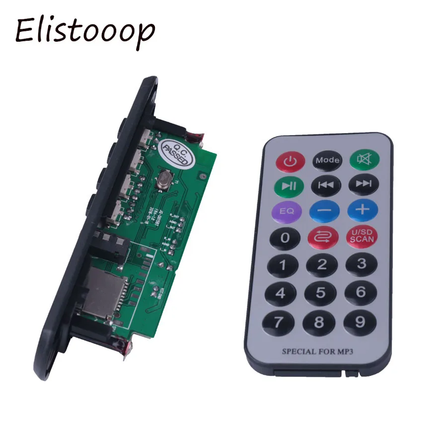 Elistoooop беспроводной Bluetooth 12 в MP3 WMA декодер доска аудио модуль USB TF радио для автомобиля аксессуары
