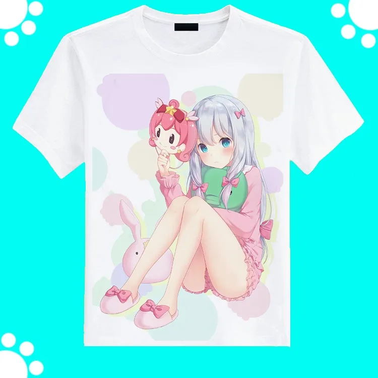 New Anime Eromanga Sensei Sagiri Izumi Cosplay t-shirt summer men tops | Мужская одежда