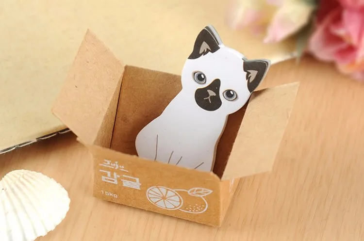 Kawaii корейские канцелярские товары Kitty House дизайн животных липкий блокнот для кошки бумажный милый Post It Notes