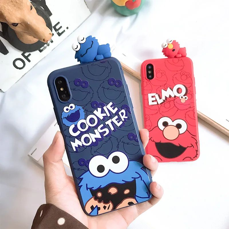 Силиконовый чехол для iphone 8 7 6 6S Plus X XS XR ELMO|Бамперы| |