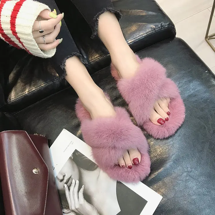 Ake Sia Chic/Женская обувь женская Повседневная модная Babouche Downy Villose сандалии с