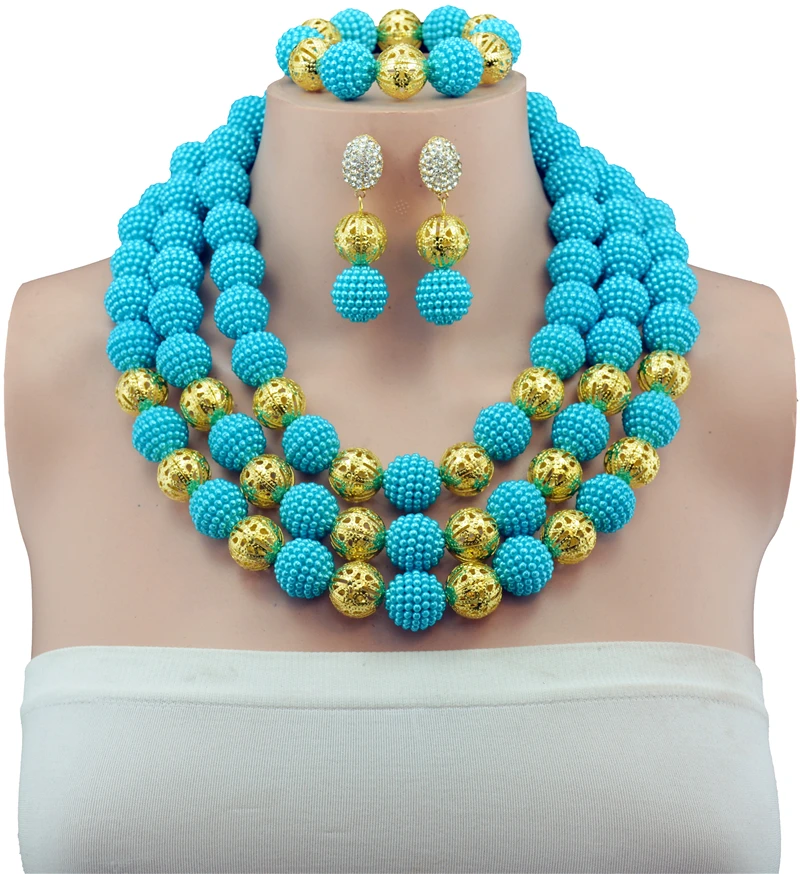 Нигерийская имитация жемчуга свадебный ювелирный костюм ручной работы из бисера