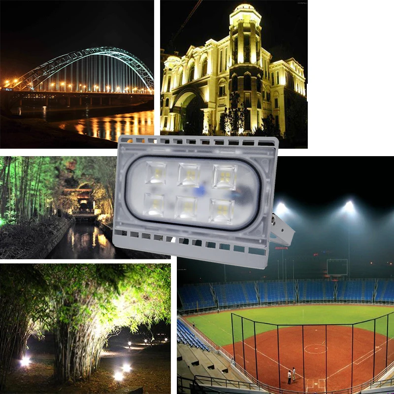 Высокое качество CE Rohs IP65 20 Вт 30 50 Светодиодный прожектор 6500k наружный
