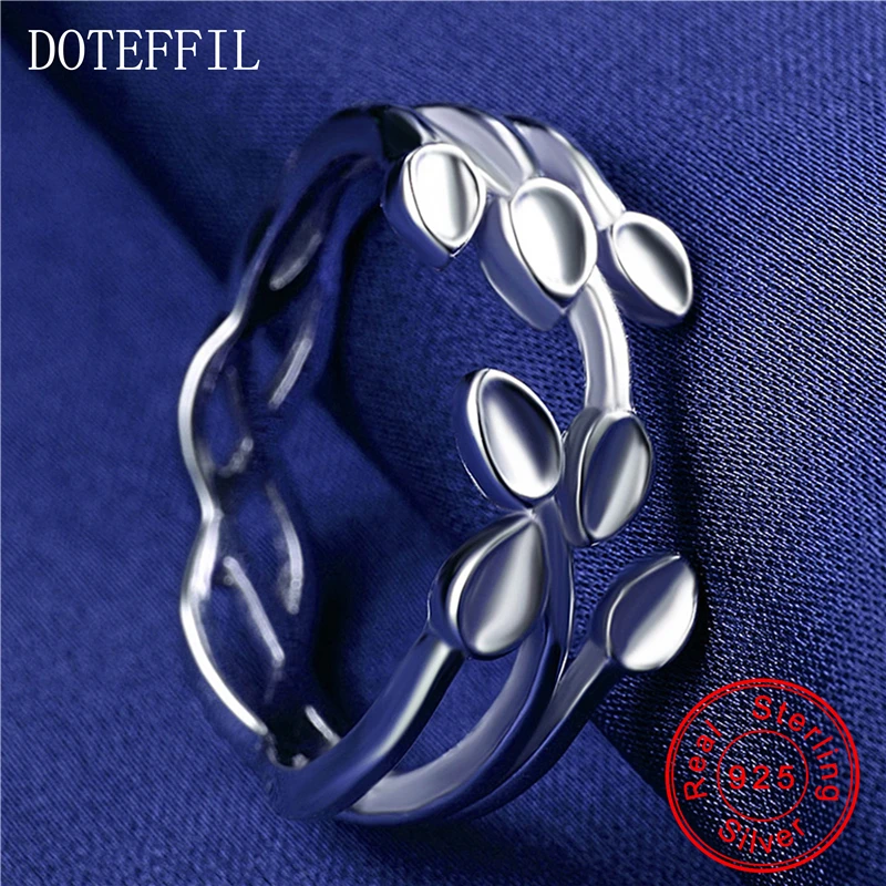 Серебряные кольца DOTEFFIL Solid 925 пробы Женские Ювелирные изделия|925 sterling silver ring|sterling