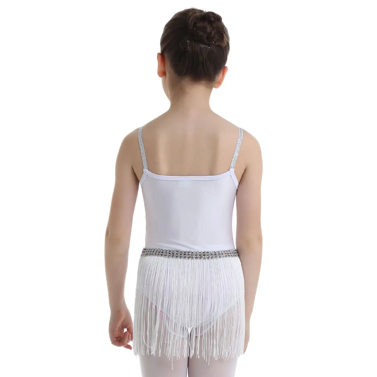 TiaoBug/детское блестящее платье с блестками для латинских танцев трико кисточками