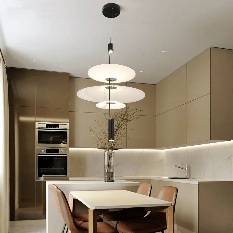 

Modern Acrylic LED Pendant Light Shadow Dining Room Kitchen Light Designer Hanging Lamps Indoor Lighting 90-265V
