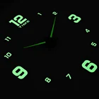 Цифровые настенные часы Saat, светящиеся большие бесшумные 3d-часы