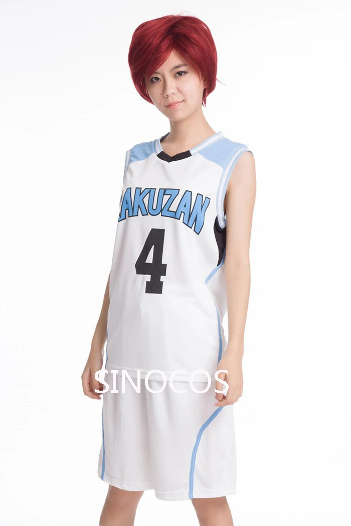 Новинка баскетбольная майка Kuroko no Basuke RAKUZAN No.4 Akashi seiпрос + шорты полный комплект
